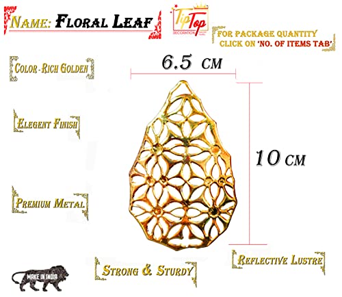 Image of TIPTOP DECORATION Premium Golden Metal Charms Filigree Connectors for Craft and Jewellery Making Accessories DIY