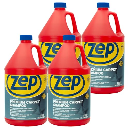 Zep Premium Carpet Shampoo - 1 Gal (Case of 4) - ZUPXC128 - Deep Cleaning and Stain Removal, For Carpet Machines