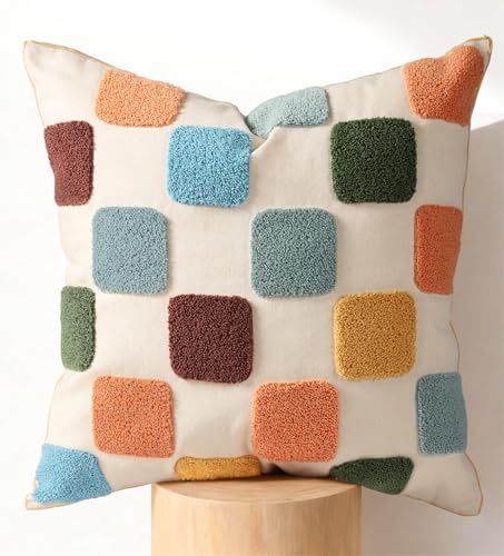 Kokaaee Embroidered Geometric Pillow Cover