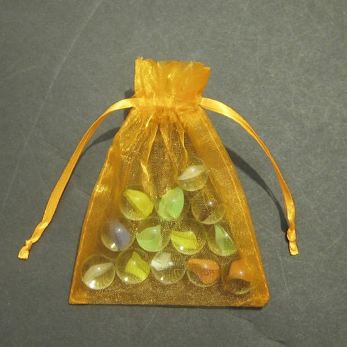 100 sacchetti in organza, piccoli, 7 cm x 9 cm