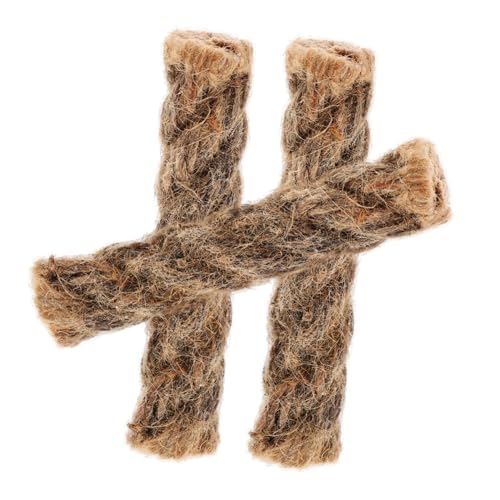 Totority 3pcs Natural Jute Rope for Outdoor Fire Starting Heavy Duty Decorative Rope for Camping Gardening and Macrame Projects Portable for Setup
