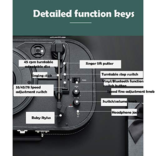Player Enregistrer Bluetooth Tourne Disque avec des Haut-parleurs Stéréo Portable Courroie À 3 Vitesses, Une Prise… - Les Beatles, Paul McCartney, John Lennon, RIngo Starr, George Harrison Player Enregistrer Bluetooth Tourne Disque avec des Haut-parleurs Stéréo Portable Courroie À 3 Vitesses, Une Prise… – Image 6