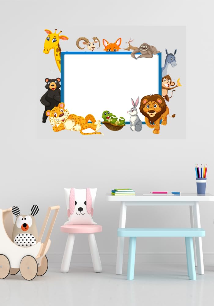 Animal Theme Whiteboard Wall Sticker with Marker|Jungle Theme Birthday Return Gifts-image-35
