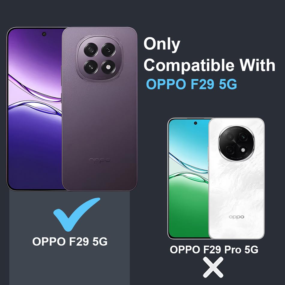 Image of Fashionury Crystal Clear Case for Oppo F29 5G | Yellowing Resistance | Transparent TPU Silicone | Raised Camera Lips | Slim Transparent Cover