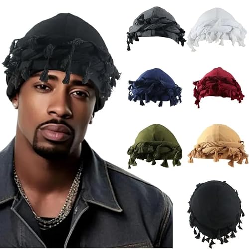 image for Gturytr Turban for Men Vintage Twist Head Wraps Durag Satin Lined Halo