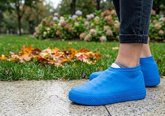 Silicone Shoes Cover | Slip Rain Snow Overshoe Resistant | Stretchable Reusable Shoe Cover | Silicone Boots Shoe Cover | Waterproof Rain Socks | Silicone Rubber Shoe Protectors-picture-19