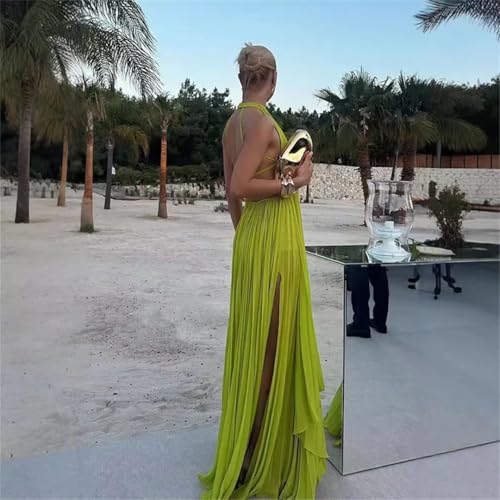 Women Solid Backless Beach Halter Tops+ Half Skirt Set Elegant Off Shoulder Draped Swing Piece Set4