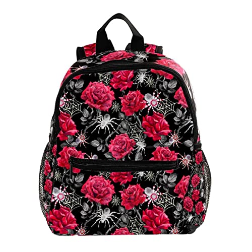 Sac à dos pour enfants au motif floral rouge multicolore robuste