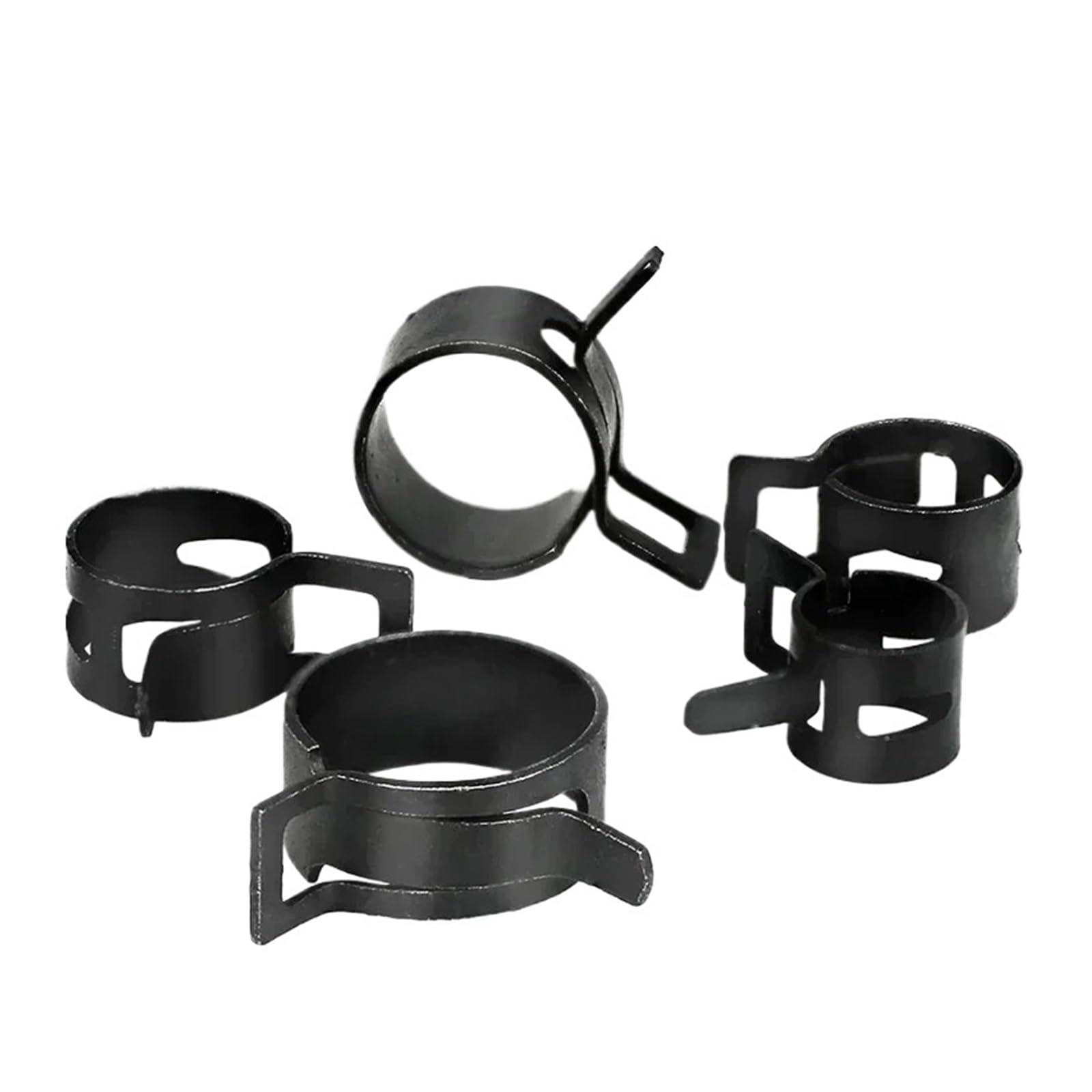 150 Uds 6-10mm Resorte De Vacío Combustible Aceite Manguera Agua Clip Tubo for Abrazadera Banda Kit Surtido Sujetadores Metal
