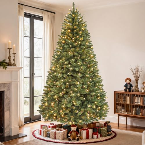 Hykolity 7.5 ft Prelit Christmas Tree, Artificial Christmas Tree with