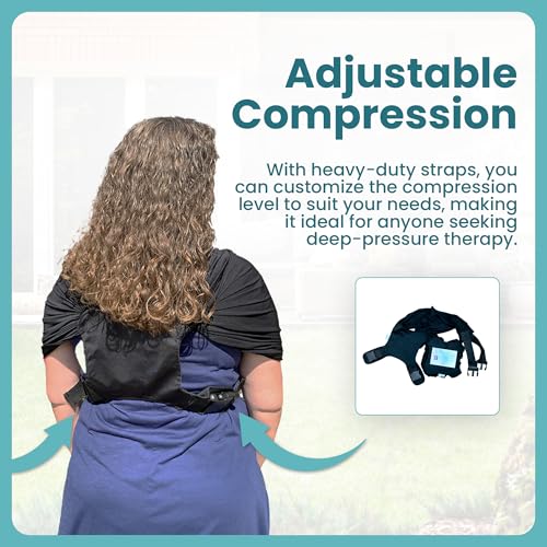 Abby & Noah Sensory Compression Vest for Women & Men | Autism Sensory Products for Kids | Soft & Wearable Hug for Sensory Seeking | ADHD Calming Vest Black, Adult Medium - Image 6