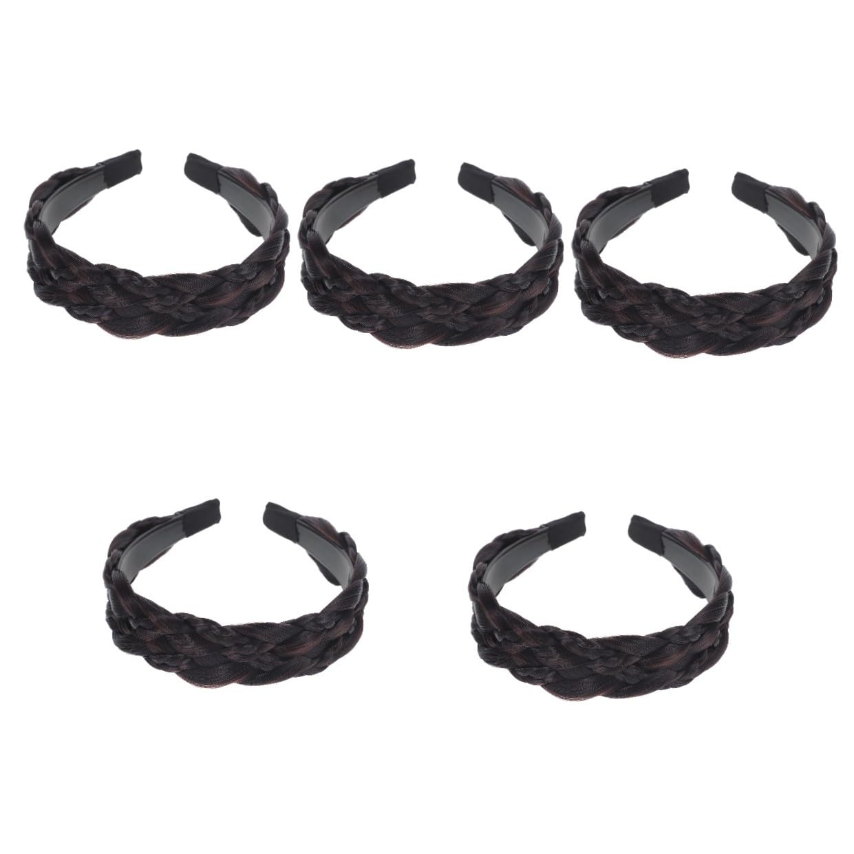 Healeved 5pièces Bandeau Tressé Synthétique Pour Femmes Accessoire De Cheveux Élégant Et Léger Pour Mariage Fête Et Usage Quotidien Profond