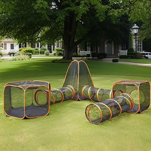 OYX 6-in-1 Outdoor Cat Enclosure with Tunnel