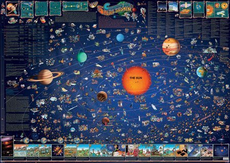 Dino's Illustrated Maps 2-Pack: Solar System and World