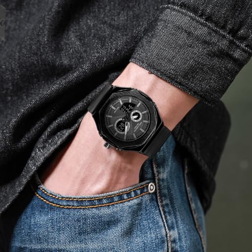 Image of Carlington Velocity Series Analog-Digital Sports Watches for Men and Boys with Alarm, Stopwatch, Backlit Display, Dualtime, Silicone Rubber Strap, Water & Shock Resiatant - CT 8102