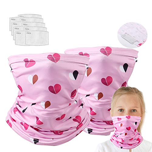 Kids Neck Gaiter Balaclava With Filters For Boys, Half Face Protective Bandana Masks, Toddler Reusable Infinity Scarf, Gifts For Boys, Childrens Headwear For Hikin, Fishing, Softball