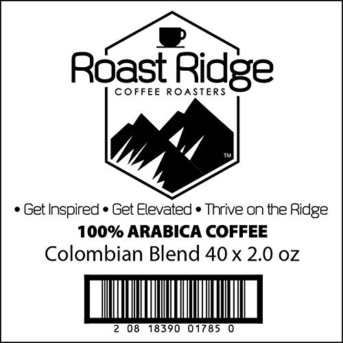 Roast Ridge Coffee 2.0 Oz. Portion Pack Pre-Measured For Single Pot Of Coffee, Colombian Blend 40 Pouches #TOP4