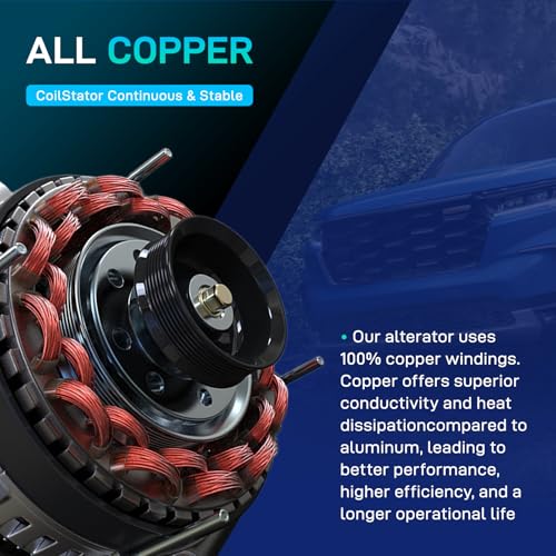Image of New Alternator Compatible with Toyota Camry 2007 2008 2009 L4 2.4, Toyota Corolla 2009 2010, Matrix 2009-2013, Pontiac Vibe 2009-2010, Scion xB 2008-2013, Replace 11195 AL3321X 104210-4880