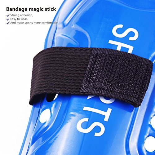 Geekism Soccer Shin Guards For Youth Kids Toddler, Protective Soccer Shin Pads & Socks Equipment - Football Gear For 3 5 4-6 7-9 10-12 Years Old Children Teens Boys Girls (Blue, Small) #TOP2