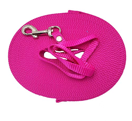elropet Hundeleine Schleppleine Mini Feldleine Suchleine Ausbildungsleine Fährtenleine kleine Hunde (30m mit Handschlaufe, Flieder)