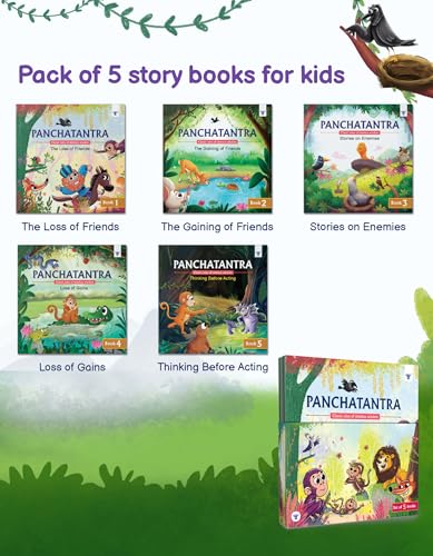 Image of Panchatantra Stories | Bedtime Moral Story Books for Kids in English | Traditional Stories | Panchatantra Tales for 5 to 10 Years Old | Picture Story Books | Set of 5 Books