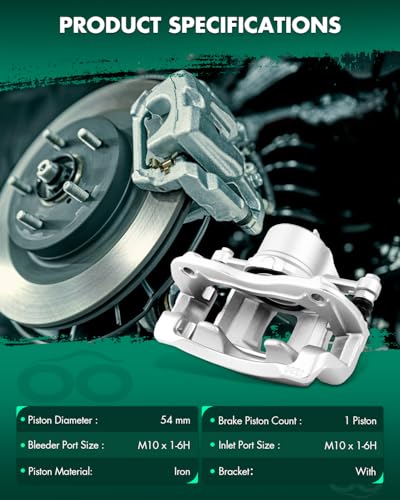 Image of SCITOO Front Passenger Disc Brake Caliper 19B6795 For Hyundai For Accent 2018-2022,For Kia For Rio 2012-2022,With Bracket 1PC