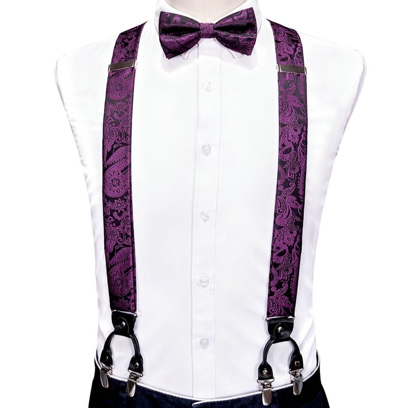 Set de Tirantes y Corbata de Lazo para Hombre en Seda miniatura 4