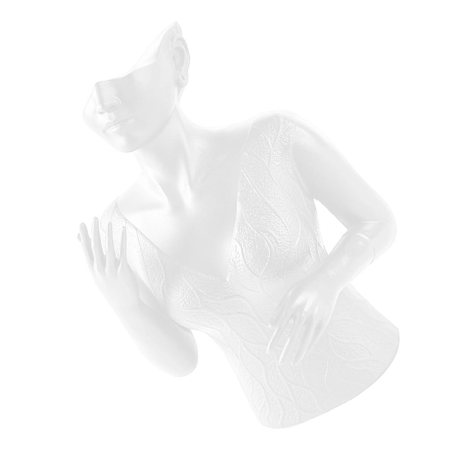 Delicate Head Bust Mannequin Stand Black and White Resin Stand for Showcasing Jewelry and Accessories Mannequin
