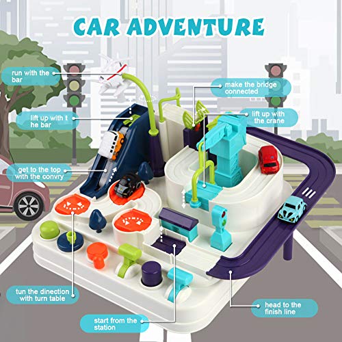 Argohome Race Tracks For Boys Car Adventure Toys For 3 4 5 6 7 8 Year Old Boys Girls, City Rescue Preschool Educational Toy, Vehicle Puzzle Car Track Playsets For Toddlers, Kids Toys Age 3+ #TOP3