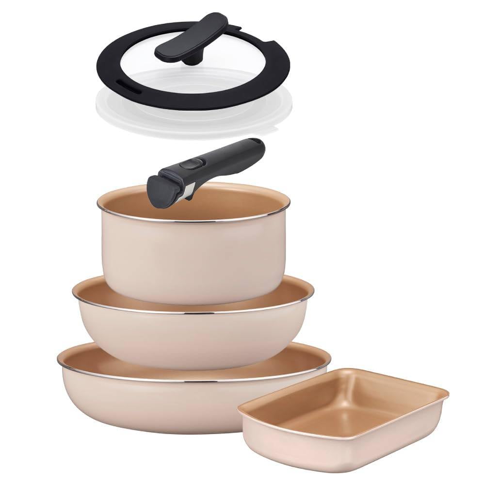 Amazon.co.jp: フライパンセット 7点（玉子焼き13×19㎝ フライパン26