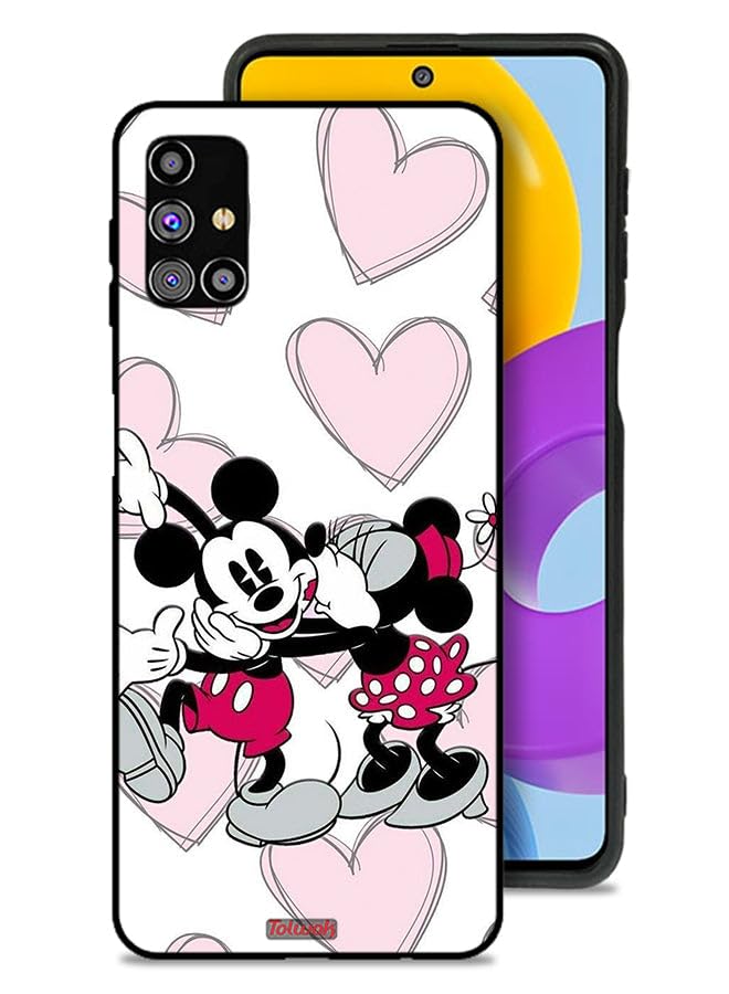 Tolwak Samsung Galaxy M31S Protective Case Cover Mickey Mouse Hug Multicolor