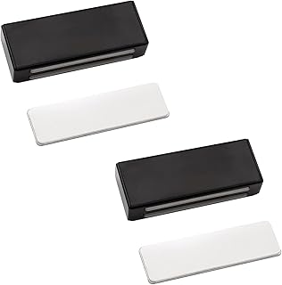 weideer 2 Pack Kitchen Cabinet Door Magnetic Catch Adhesive-No Punching Magnetic Door Catch Strong Drawer Cupboard Magnetic Latches for Cupboard Magnetic Drawer Closures(Black)