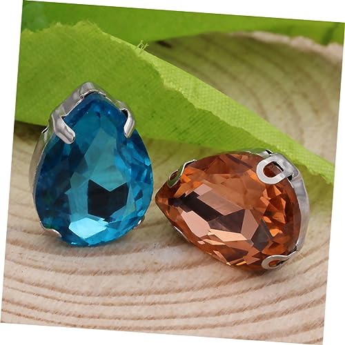 Cristal forme de eau accessoires de mode multicolores strass verre à griffe