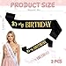 It's My Birthday Sash 2 Packs Birthday Sash for Women Black and White Happy Birthday Sash for Girls Boys Birthday Party Gifts