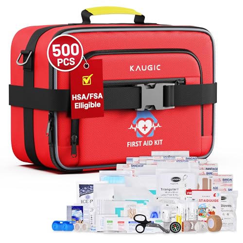 500 PCS Large First Aid Kit for Home, Car, College Dorm, Travel, ...