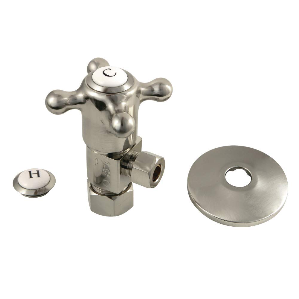 Vanne d'arrêt équerre Kingston Brass CD53308BXK 5/8x3/8 nickel brossé
