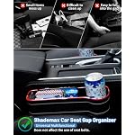 Shademax LED Car Seat Gap Filler Organizer Console Side Storage Box Between Seats with Cup Holders RGB Color Changing Storage Front Seat Gap Filler with USB Charging Car Interior Accessories (2 Pack) - Image 3