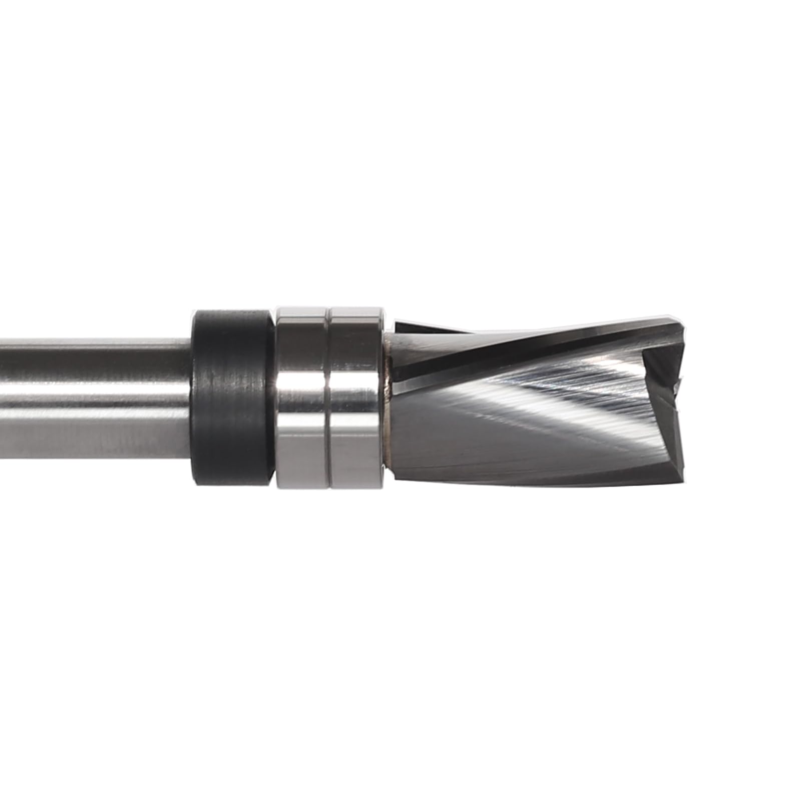 Fresa a filo a spirale con gambo da 8 mm, 3 bordi di taglio, fresa da copiare, taglio a compressione giù, diametro 12 mm, altezza di taglio 19 mm