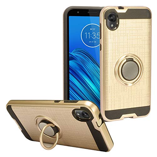 for Motorola Moto E6 XT2005 (2019), Moto E 6th Gen. - Hybrid Phone Case w/Ring Stand - RS2 Gold