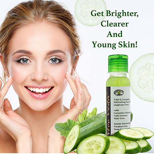 Image of Aloe Veda Tulsi & Cucumber Sulphate Free Herbal Refreshing Face Cleanser 100 ml