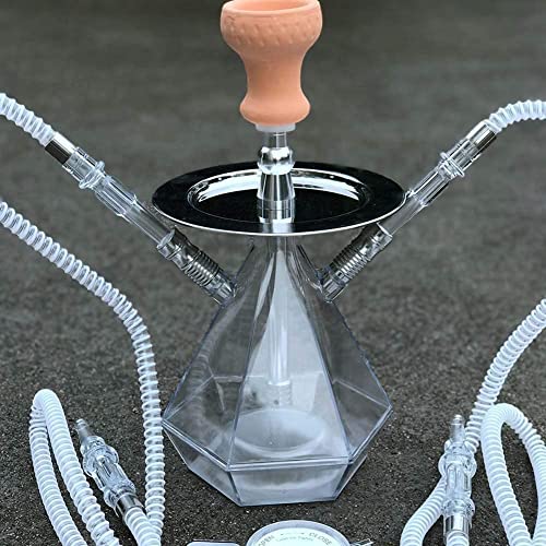 LSZ Shisha-Set Acrylhaare Set kreativer Diamantform-Hukahn Shisha Set mit LED Lichter, for 1-2 Personen, Rauchergeschenk… – Bild 5
