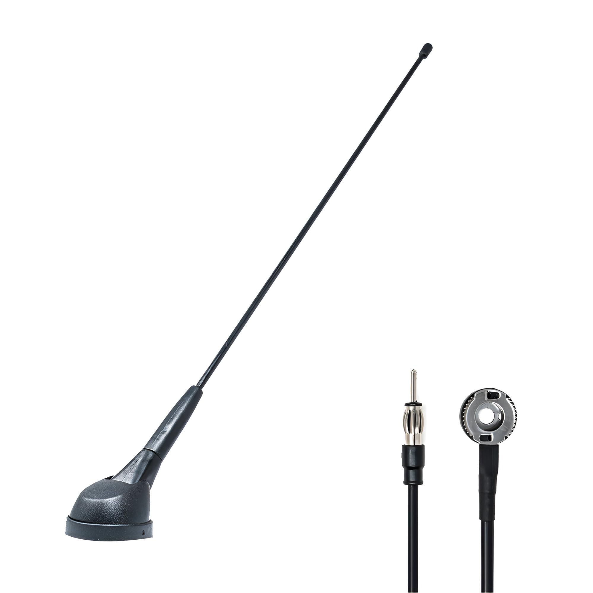 Antenne De Voiture Vintage De 18,5 Avec Base Pivotante à 180°, Antenne Radio Universelle AM/FM Pour Toit Ou Montage