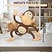 Vaulted Skulls & Co Inflatable Monkey Prop | Blow Up Monkey | Inflatable Decoration | Brown/Tan | 27 Inch