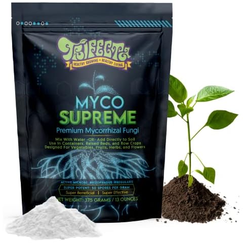 Mycorrhizal Fungi for Soil, Root Stimulator for Plants, Ultra Concentrated Mycorrhizae for Plants Strong Roots & Living Soil, Trifecta Myco Supreme Plant Root Stimulator for Tree, Rose and Flower Care Cover