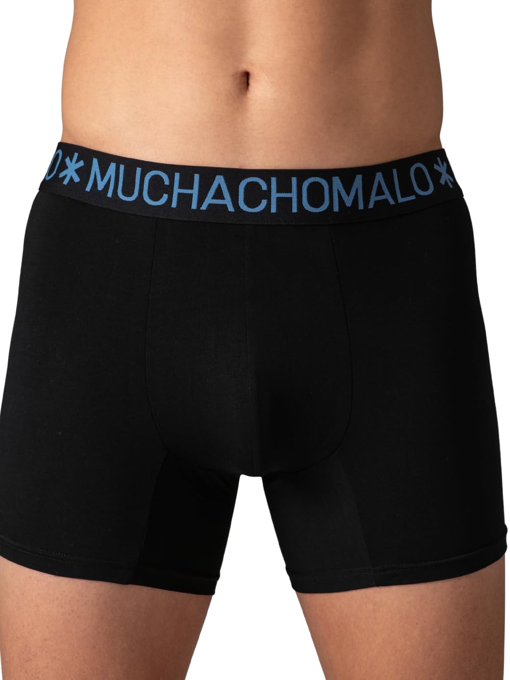 Muchachomalo Uomo Boxer 3-Pack, Tinta Unita, bambù, Fascia Elastica
