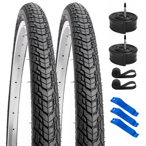 2 Fahrradreifen Mit Weißwand - 28 Zoll Für City- & Trekkingbikes | 700x38c