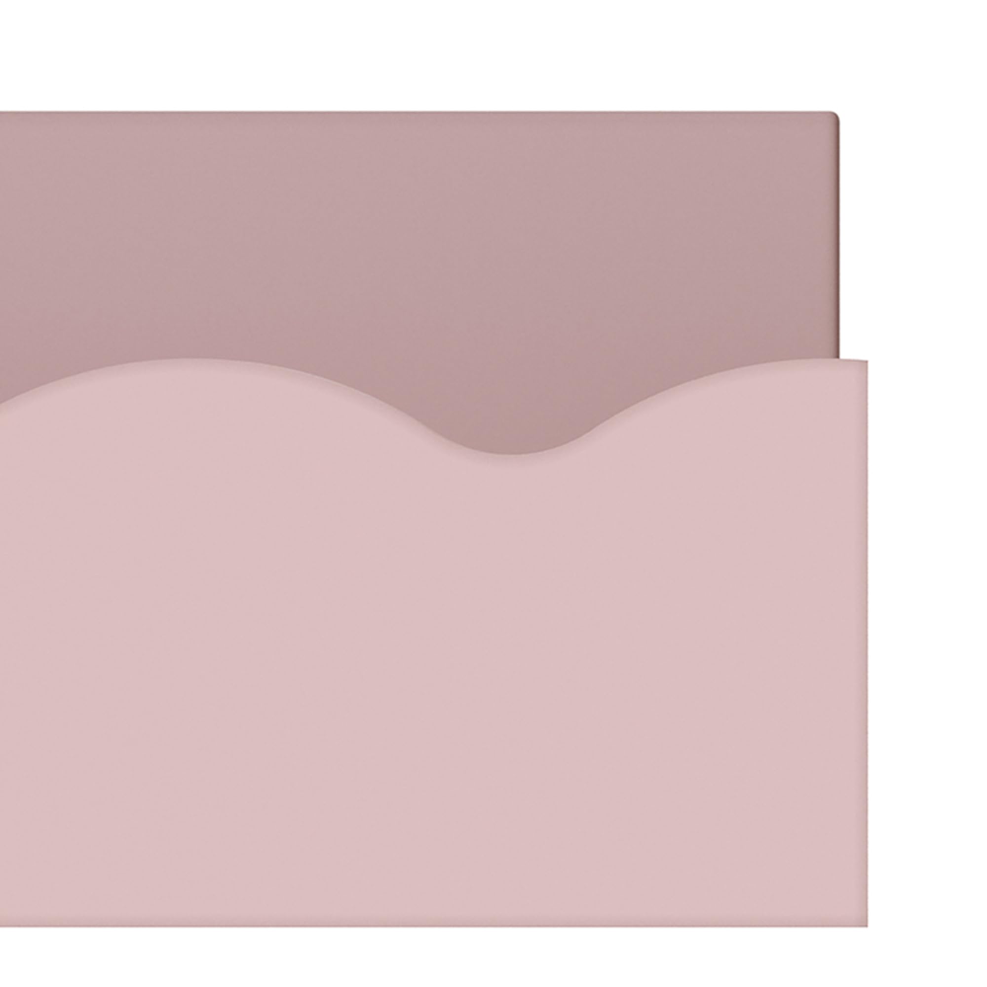 [en.casa] Set de 2 Estantes Flotantes Infantil Vestnes Baldas de Pared con Borde Ondulado Librería Dormitorio para Niños Habitación Infantil 60 x 10 x 5 cm Rosa - Algodón de azúcar