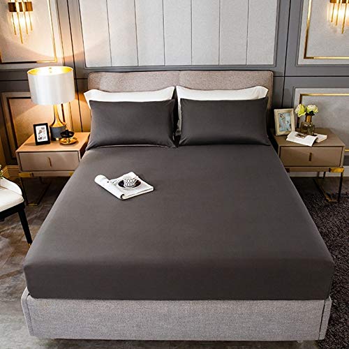 FQYYDD Bed Linings 1Pcs 100% Cotton Solid Fitting Board Mattress Cover Four Corners With Elastic With Sheets (No Pillowcase)