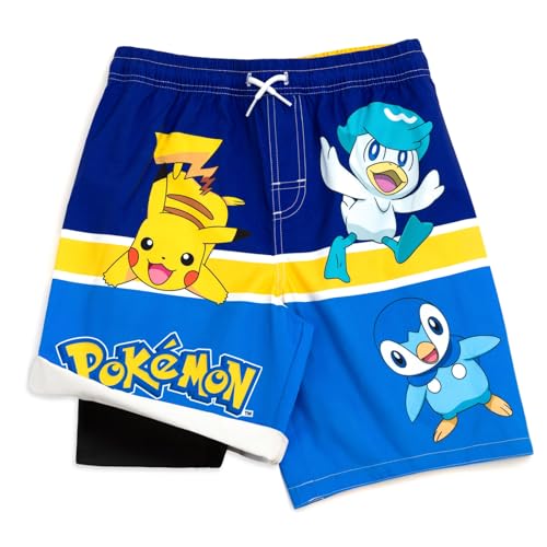 Pokemon Compression UPF 50+ Swim Trunks Little Kid to Big Kid Sizes (4-14-16)