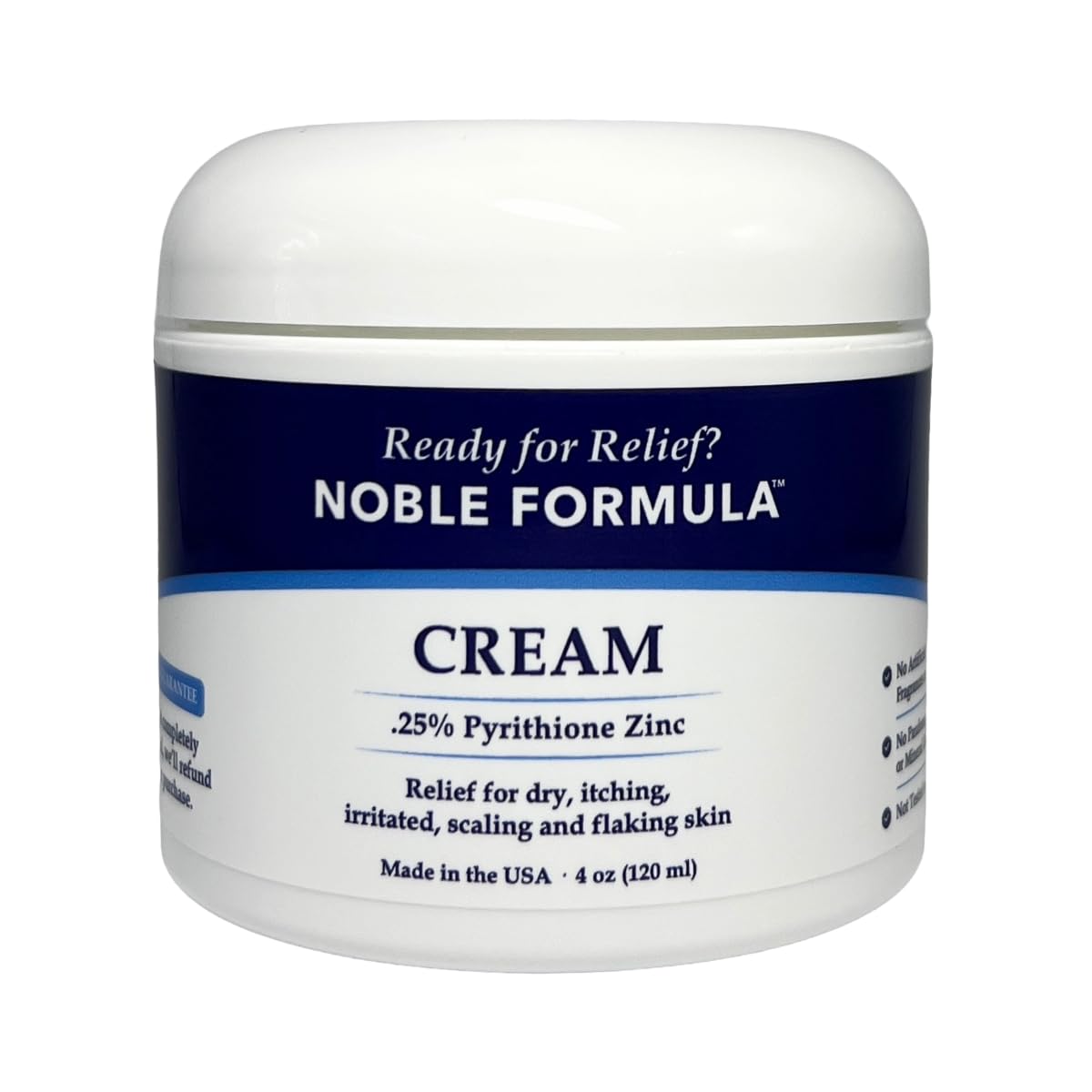 Noble Formula Pyrithione Zinc (ZnP) .25% Maximum Strength Cream, 4 oz